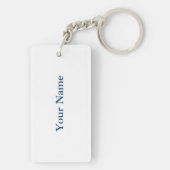 自由の女神，アメリカ国旗，星ストライプ像 キーホルダー (裏面)