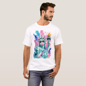 自由の女神 アメリカ独立記念日 Tシャツ (正面フル)
