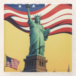 自由の女神 – アメリカ ガラスコースター