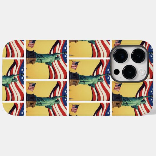 自由の女神 – アメリカ Case-Mate iPhoneケース (裏面 (横))