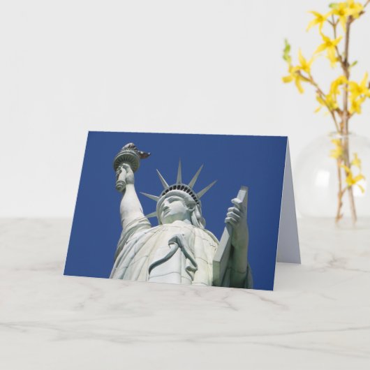 自由の女神 カード (黄色い花)