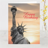 自由の女神 カード (黄色い花)