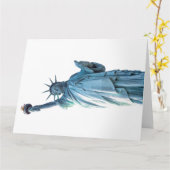 自由の女神 カード (黄色い花)