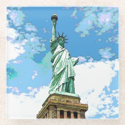 自由の女神 ガラスコースター (正面)