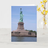 自由の女神 – グリーティングカード（全景） カード (黄色い花)
