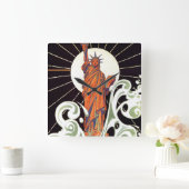 自由の女神 スクエア壁時計 (ホーム)