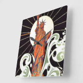 自由の女神 スクエア壁時計 (傾斜)