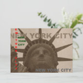 自由の女神 セピア調の招待状 招待状 (スタンド正面)