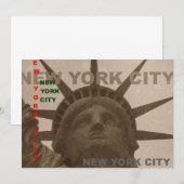 自由の女神 セピア調 招待状 (正面/裏面)