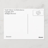 「自由の女神」ニューヨーク市ポストカード ポストカード (裏面)