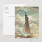 自由の女神,ニューヨーク1800年代 ポストカード (正面/裏面)