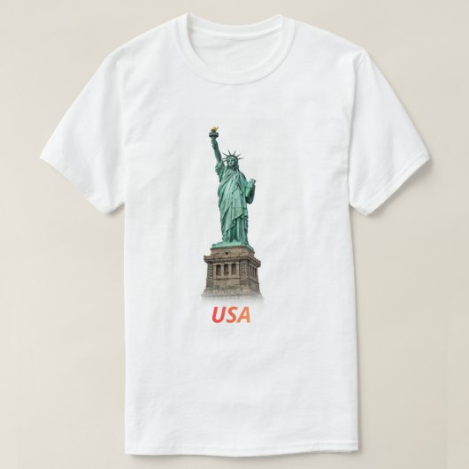 自由の女神 - ニューヨーク シャツ フリーダム & USA (デザイン正面)