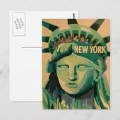自由の女神 – ニューヨーク ポストカード (正面/裏面)