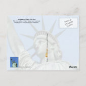 自由の女神，ニューヨーク ポストカード (裏面)