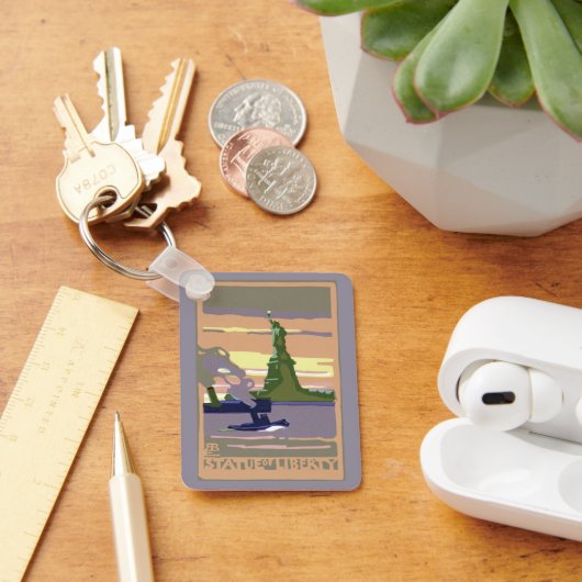 自由の女神，ニューヨーク，ヴィンテージ旅行 キーホルダー (デスク)