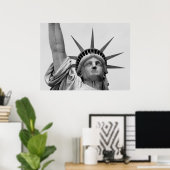 自由の女神,ニューヨーク – 白黒 ポスター (ホームオフィス)