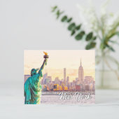 自由の女神,ニューヨーク,統一された州 ポストカード (スタンド正面)
