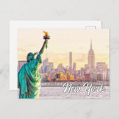 自由の女神,ニューヨーク,統一された州 ポストカード (正面/裏面)