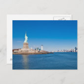 自由の女神，ハドソン川とマンハッタン ポストカード (正面/裏面)