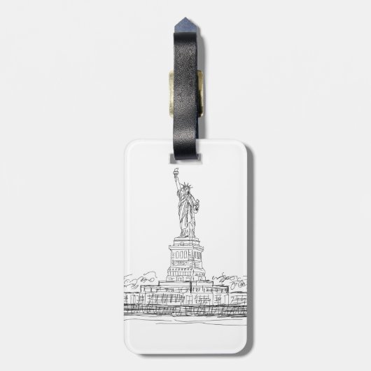 自由の女神 ラゲッジタグ (裏面縦)