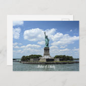自由の女神、リバティ島 ポストカード (正面/裏面)