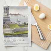 自由の女神、偉大なバルトルディ像 キッチンタオル (四つ折り)