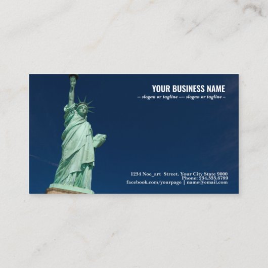 自由の女神 名刺 (裏面)