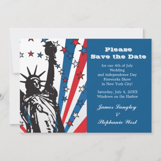 自由の女神 愛国的な招待状 招待状 (正面)