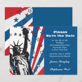 自由の女神 愛国的な招待状 招待状 (正面/裏面)