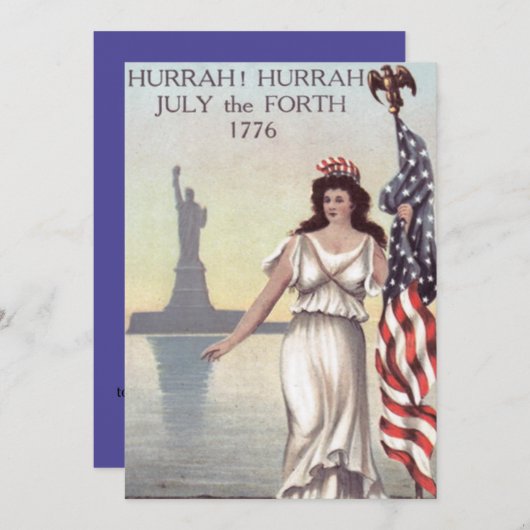 自由の女神 招待状 (正面/裏面)