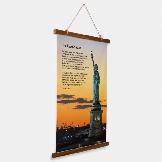 自由の女神，新しい巨人 吊り下げ型タペストリー (傾斜あり)