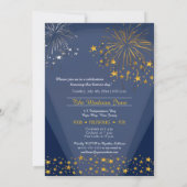 自由の女神 炎の花火 7月4日パーティ 招待状 (裏面)