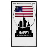 自由の女神，独立記念日お祝い スモールペーパーバッグ (裏面)