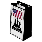 自由の女神，独立記念日お祝い スモールペーパーバッグ (裏面アングル)