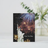 自由の女神 – 独立記念日お祝い ポストカード (スタンド正面)