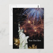 自由の女神 – 独立記念日お祝い ポストカード (正面/裏面)