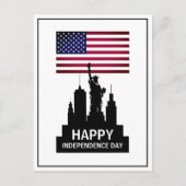 自由の女神，独立記念日お祝い ポストカード (正面)