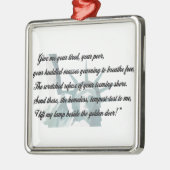 自由の女神-私にあなたの疲れた…与えて下さい メタルオーナメント (左)