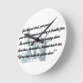 自由の女神-私にあなたの疲れた…与えて下さい ラウンド壁時計 (傾斜)