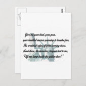 自由の女神 – 私与えは疲れている… ポストカード (正面/裏面)