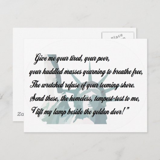 自由の女神 – 私与えは疲れている… ポストカード (正面/裏面)