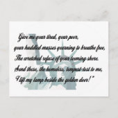 自由の女神 – 私与えは疲れている… ポストカード (正面)