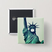 自由の女神 缶バッジ (正面&裏面)