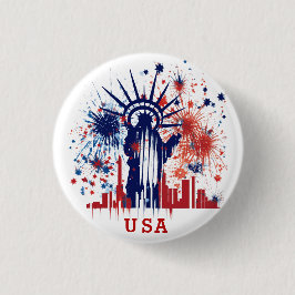 自由の女神 缶バッジ