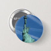 自由の女神。 缶バッジ (正面&裏面)