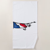 自由の女神/自由の女神ストライプ ビーチタオル (正面)