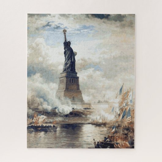 自由の女神，1886年を公開 ジグソーパズル (縦)