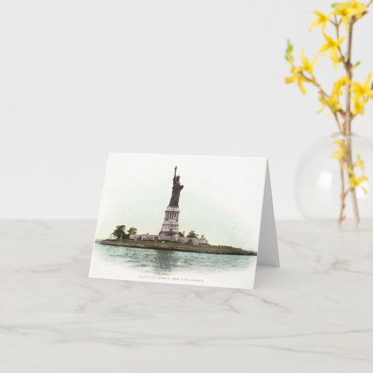 自由の女神， 1900 カード (黄色い花)