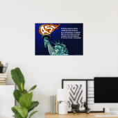 自由の女神ASLのための彼女のトーチ24"x16" ポスター (ホームオフィス)