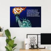 自由の女神ASLのための彼女のトーチ36"x24" ポスター (ホームオフィス)